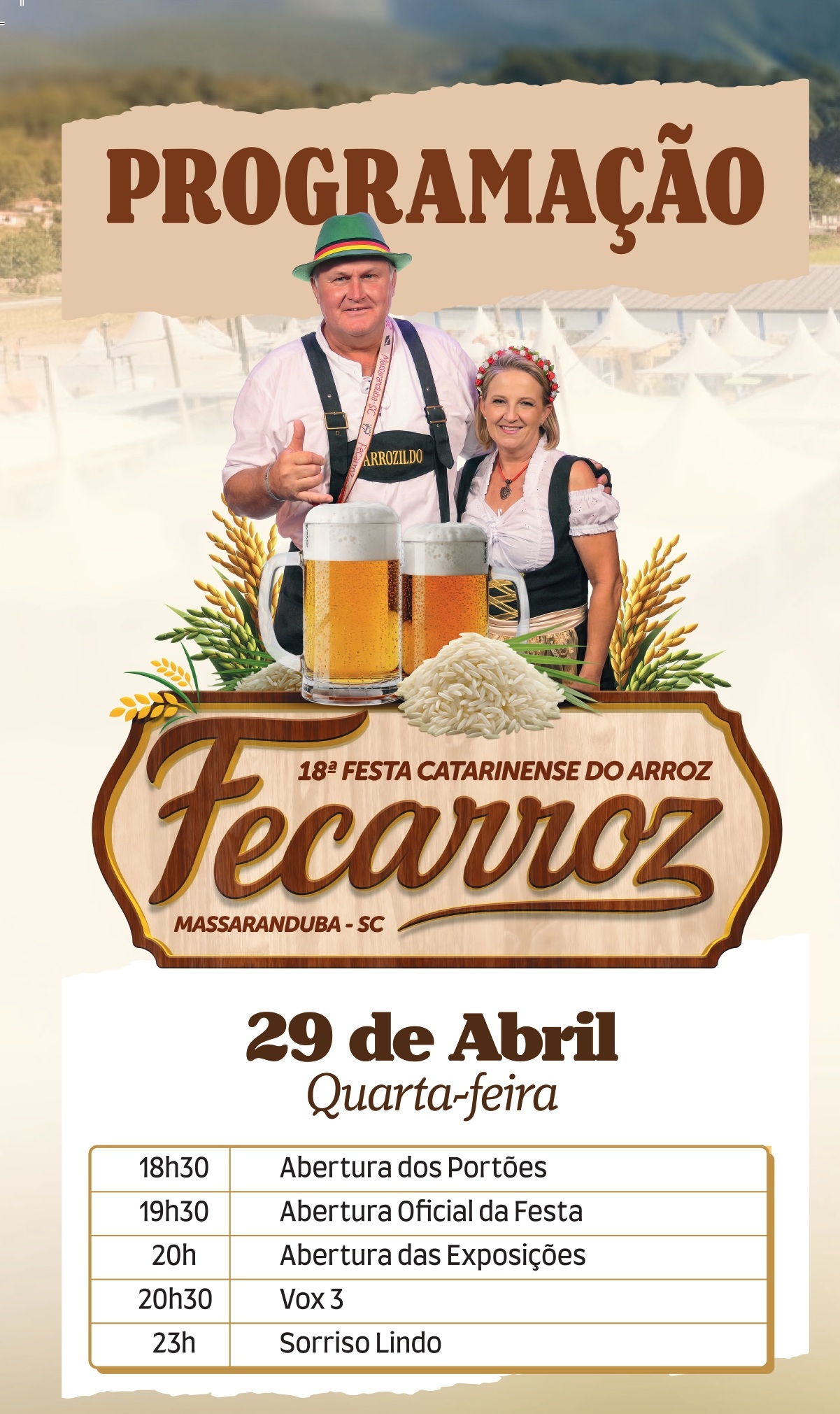 Programação da Fecarroz - Parte 1